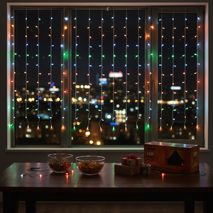 ม่านไฟ LED หลากสีสำหรับงานปาร์ตี้3X2M 200L 24ชิ้น /cs - Product Image 3