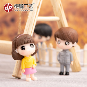 ตุ๊กตาการ์ตูนคู่รักตกแต่ง PVC มินิฟิกเกอร์สำหรับห้องนั่งเล่นของขวัญวันเกิดรูปร่างไม่สม่ำเสมอ D1440 - Product Image 4