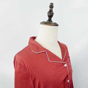 Venta al por mayor de pijamas de lujo de poliéster para mujer, conjuntos de etiqueta privada de 2 piezas para mujer, ropa de dormir para adultos - Product Image 6