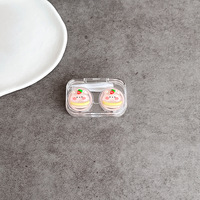 Nouveau cosmétique mignon yeux lentilles de Contact étui ours lapin anneau en caoutchouc ensembles d'outils avec pince à épiler stockage trempage boîte cadeau promotionnel