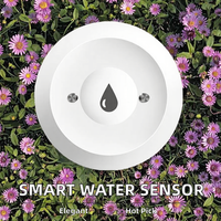 Détecteur de fuite d'eau intelligent Tuya Zigbee OLED WiFi, conception coulissante, autonomie de 12 mois, application commerciale PC