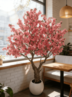 Arbre de cerisier artificiel réaliste personnalisable tendance Tik Tok Ins FB avec pot - pour la décoration intérieure, les espaces commerciaux, les designers d'intérieur