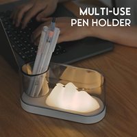 Lampes de table de montagne créatives avec port de charge USB 1200mAh batterie multicolore éclairage LED lampe de bureau pour jardinière succulente
