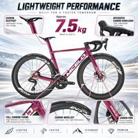 Vélo de route en carbone léger avec transmission électronique Ultegra Di2 2x12 vitesses pour la course et le cyclisme sur route