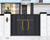 Porte coulissante rétractable automatique moderne en aluminium pour villa, jardin et arrière-cour Modélisation 3D incluse