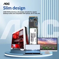 AOC Disque SSD M.2 NVMe 3.0 512 Go 2280 pour Ordinateur de Bureau et Portable, Interface M.2, Protocole NVMe 3.0, Gaming et Bureau, Lecture 550 Mo/s