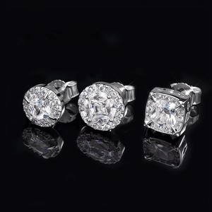 <span class=keywords><strong>Boucles</strong></span> <span class=keywords><strong>d</strong></span>'oreilles clous Hip Hop en <span class=keywords><strong>argent</strong></span> sterling 925 plaqué <span class=keywords><strong>or</strong></span> 14K, serties de zircone cubique 5A, hypoallergéniques, résistantes au ternissement, style Iced Out pour homme - Product Image 1