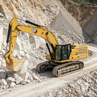 Excavatrice d'occasion pour modèle 2026 de 350 tonnes, puissance 309 kW, capacité de godet 3,2 m, moteur, boîte de vitesses, pompe, pour mines à ciel ouvert et travaux de terrassement.