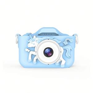 Mini Videocámara HD de 2.0 Pulgadas, Cámara Digital Infantil con Diseño de Unicornio, Cámara para Selfies para Niños Pequeños, Gran Angular de 180°, Memoria HDD/Flash - Product Image 2