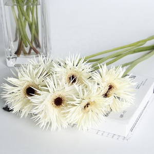 Flores de Gerbera para decoración del hogar, cortadas frescas de alta calidad, blancas, naranja, para boda y fiesta - Product Image 4