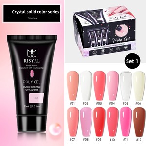 RISYAL 30g Gel de Extensión de <span class=keywords><strong>Uñas</strong></span> de Cristal, Gel de Poligel de Secado Rápido UV/LED para Arte de <span class=keywords><strong>Uñas</strong></span>, Exclusivo para Comercio Transfronterizo - Product Image 6