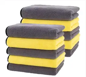 Hot Sale Quick-Dry Micro Fiber 40x40 Wholesale Colorful Car Detailing Microfiber Cleaning Cloth Coral Fleece Car Towels