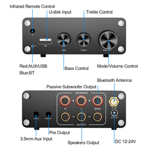 Amplificateur <span class=keywords><strong>de</strong></span> puissance audio numérique HIFI VIRE 2*50W 2.1CH USB U-disque TF <span class=keywords><strong>Lecteur</strong></span> <span class=keywords><strong>de</strong></span> musique 5.3 100W Caisson <span class=keywords><strong>de</strong></span> basses Amplificateur <span class=keywords><strong>de</strong></span> puissance sonore - Product Image 2