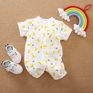 Ropa de manga corta para bebé, Pelele de <span class=keywords><strong>verano</strong></span> 2023 algodón, Unisex, una pieza, novedad de 100% - Product Image 6