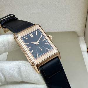 Montre Formelle Homme en Or Rose Plaqué Or 18K avec Cadran Bleu, Petite Seconde, Double Face, Mécanique à Remontage Manuel, Collection Luxe Affaires - Product Image 2