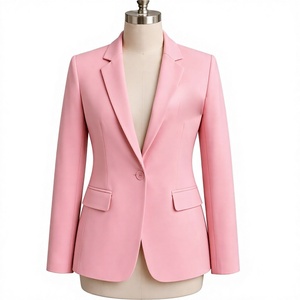 Personnalisé | ALPHA |   Blazer Sorority AKA pour femmes, vêtements grecs de sororité, blazer rose léger avec logo brodé, manteaux décontractés - Product Image 1