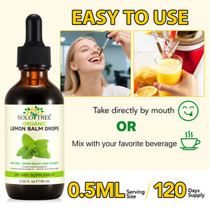 SOLOTREE 60ml di estratto di melissa naturale gocce integratore a base di erbe integratore biologico vegano limone balsamo integratori liquidi per il sistema immunitario - Product Image 5