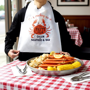 Personalizado desechable HDPE respetuoso con el medio ambiente Durable impermeable cangrejo <span class=keywords><strong>delantal</strong></span> Baberos adultos mariscos babero Kit con logotipo personalizado para restaurantes - Product Image 2