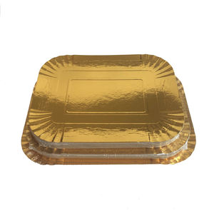 Plateau à gâteau en papier rond <span class=keywords><strong>et</strong></span> Rectangle, de couleur <span class=keywords><strong>or</strong></span>, 1 pièce, pour la fête - Product Image 4