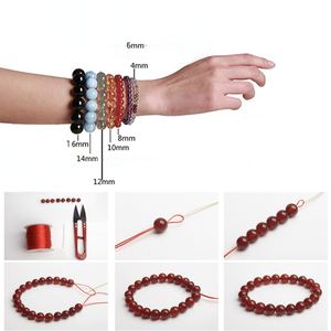 Color elegante de fábrica, 6mm, 8mm, 10mm, 12mm, 14mm, cuentas redondas de cristal para pulsera DIY, cuentas espaciadoras, cuentas sueltas - Product Image 6