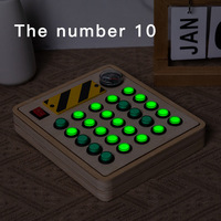 Montessori Vert Boutons Sensoriel En Bois Jeu LED Lumières Électronique Occupé Conseil Éducatif Toddler Jouets Enfants Fidget Jouer Jouet