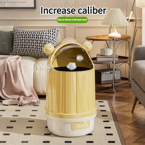 Cartoon Design Flip-Top Waste <strong>Bin</strong> Durable PP <strong>Plastic</strong> <strong>Lid</strong> for Easy Cleaning for Home Kitchen Bathroom or Outdoor Use - Product Image 2