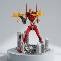 Estatua de Resina de Anime Japonés Mecha, Unidad EVA-02, Estilo Anime, Decoración para el Hogar, 73 cm, Polystone, Edición Limitada, Pintada a Mano, Artística