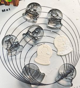 6個ステンレス鋼冬雪グローブクッキーカッタークリスタルボールクッキー型DIYケーキ型ベーキング器具クッキーカッターセット - Product Image 6