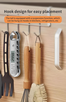Thermomètre à viande à lecture instantanée de haute qualité avec écran LCD magnétique puissant pour la cuisine, la cuisson de la viande, le barbecue et les grillades