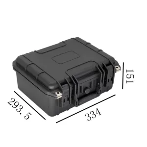 WS5004-13内部307*234 * 137毫米黑色高冲击硬塑料飞行箱IP 67防水，工具箱箱