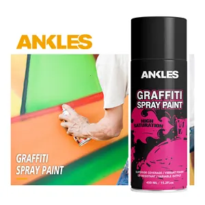 ANKLES wholesale black color graffiti spray paint 400ml airless compressor graffiti spray paint