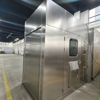 Nouvelle cabine de douche à air pulsé en acier inoxydable SUS304, unité de capture de particules pour salle blanche, durée de fonctionnement réglable, filtre HEPA H13 1