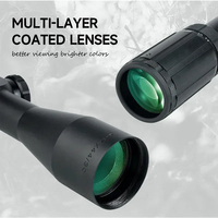 Lunette de visée optique d'usine 4-14X44 IR FFP pour la chasse, premier plan focal, éclairage rouge et vert