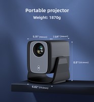Projecteur intelligent portable Hotack X5AR Android 14 8K LCD avec 5000 lumens et son stéréo HIFI pour le home cinéma et les jeux