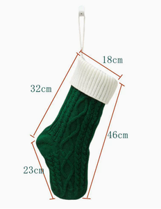 DAMAI Ornements de Noël tricotés en fil à chevrons bicolore, pendentifs pour sapin, chaussettes de Noël et sacs cadeaux pour enfants, pour tête de lit - Product Image 2