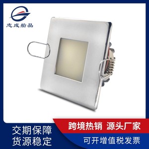 Lámpara de Techo LED Empotrada de Acero Inoxidable 316, IP65 Impermeable, Luz Blanca Fría, Cubierta de Plástico - Product Image 5