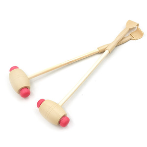 Marteau de massage avec manche en bois, gratte-mains, marteau de Bouddha, marteau de massage pour tapotement des méridiens, marteau de massage des mains - Product Image 2
