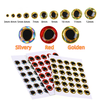 3D Holo graphic Plastic Fishing Eyes 4-12mm Fliegen binde material für künstliche Köder fische für den Fluss gebrauch