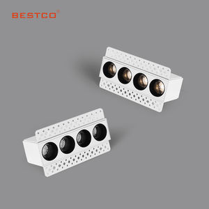 <strong>Aluminum</strong> <strong>Frame</strong> Mini Wall Washer <strong>Light</strong> LED Recessed Linear Down <strong>Lights</strong> Anti Glare <strong>Grille</strong> Downlight 12W Rectangular Spotlight - Product Image 2