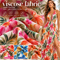 Tissus Personnalisés en Viscose Imprimée, Popeline de Rayonne Filée, Tissu 100 % Viscose Rayonne pour Robe