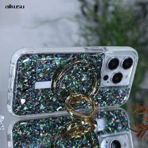 Étui de téléphone personnalisé en perles pour iPhone, TPU transparent mat, TPE, PC, 3 en 1, magnétique, pour iPhone 16 15 14 13 12 Pro Max - Product Image 5