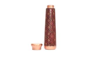Sustainable Hand-Hammered Conical Copper Water Bottle - Traditional Indian Artisanal Yoga Bottle for Eco-Friendly <b>Living</b> - Product Image 4