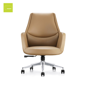 Silla de Oficina Ejecutiva Ergonómica Giratoria de Cuero PU para Visitantes, Muebles de Oficina Rojos para Gerentes - Product Image 5
