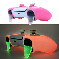 Housse en silicone pour manette de jeu PS5, couleur unie, lumineuse, protection pour manette de jeu PS5, housse en silicone