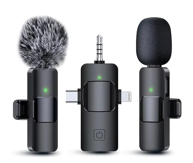 Wholesale Type C Noise Reduction Wireless Lightweight Omni-directional Condenser Lavalier Microphone K15 60dB SNR for TikTok