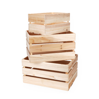 Caisse de stockage de légumes en bois massif avec logo personnalisé, boîte d'emballage, caisse d'expédition en bois pour fruits, vente en gros