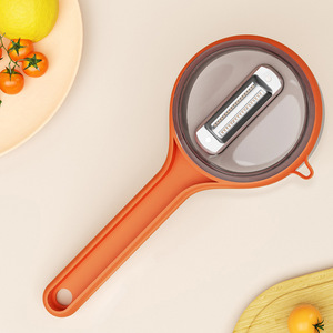 Éplucheur et trancheur multifonction en acier inoxydable pour fruits, légumes, pommes de terre, melons, avec fonction anti-éclaboussures - Product Image 1