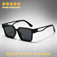 Dernières tendances de la mode italienne, lunettes de soleil de luxe pour hommes, de haute qualité, avec logo personnalisé, design rétro, monture carrée de grande taille, style millionnaire