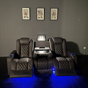 Sofás Reclinables Eléctricos Multifunción para Cine en Casa con Luz Led y Mesa Grande de Almacenamiento - Product Image 5