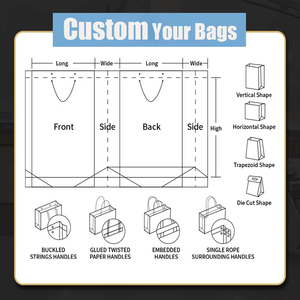 Custom White Brown Kraft <b>Craft</b> Bolsas De Papel Shopping Take Away Paper <b>Bag</b> with Your Own logo - Product Image 6